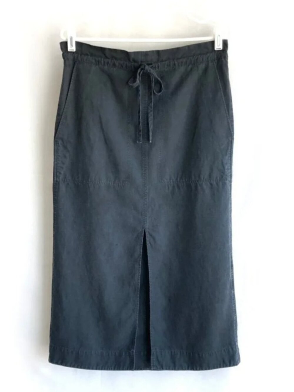 COS Linen Blend Paperbag Midi Skirt with Slit 6